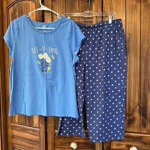 Croft & Barrow Size XL Capri Pajama Set